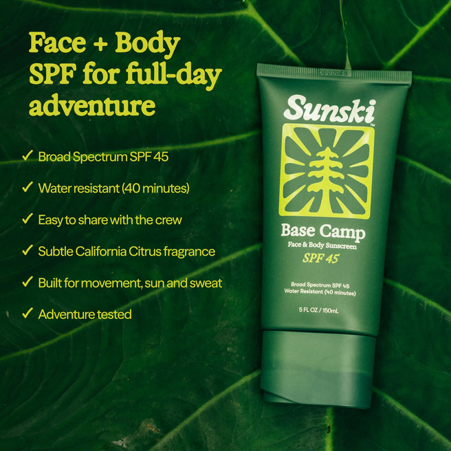 Base Camp SPF 45 Sunscreen - 5 Fl oz / 150 mL - base camp face and body SPF for full day adventure