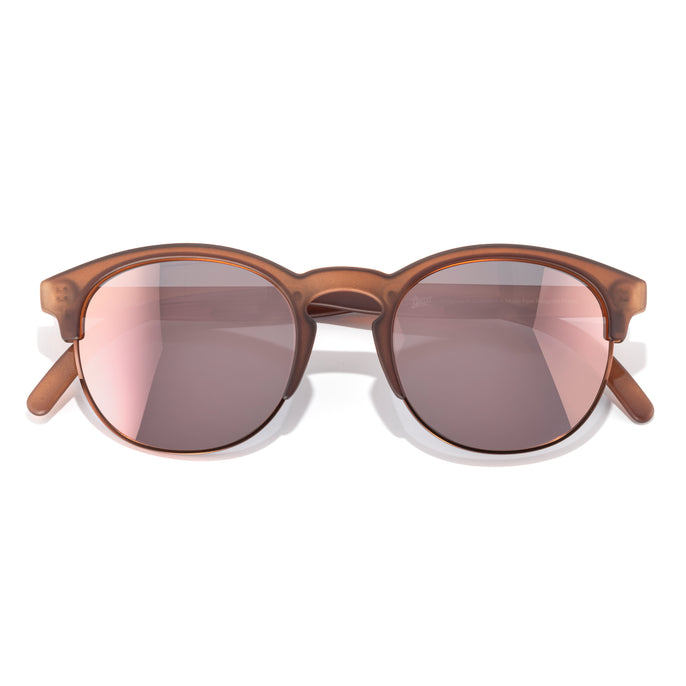 Avila - Sienna Rose - rose sunglasses on a white background