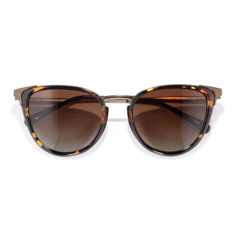 Catalina - Tortoise Sepia - Sunglasses with tortoiseshell frame and brown lenses on a white background