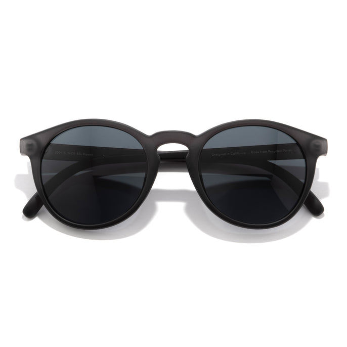 Dipsea - Black Slate - Black sunglasses with dark lenses on a white background
