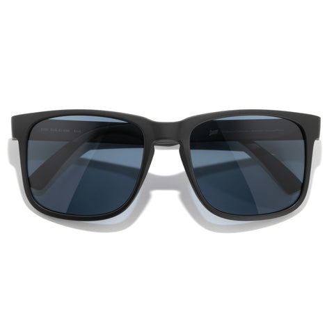 Kiva - Black Midnight - Black and white sunglasses on a white background