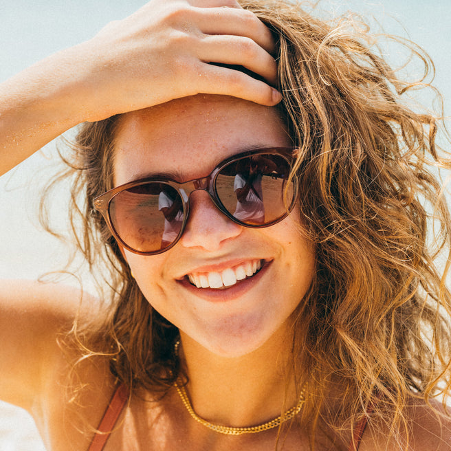 woman wearing makani sunglasses