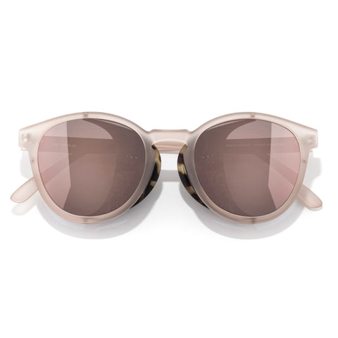 Tera - Stone Alpenglow - Sunglasses with a beige frame and brown lenses on a white background