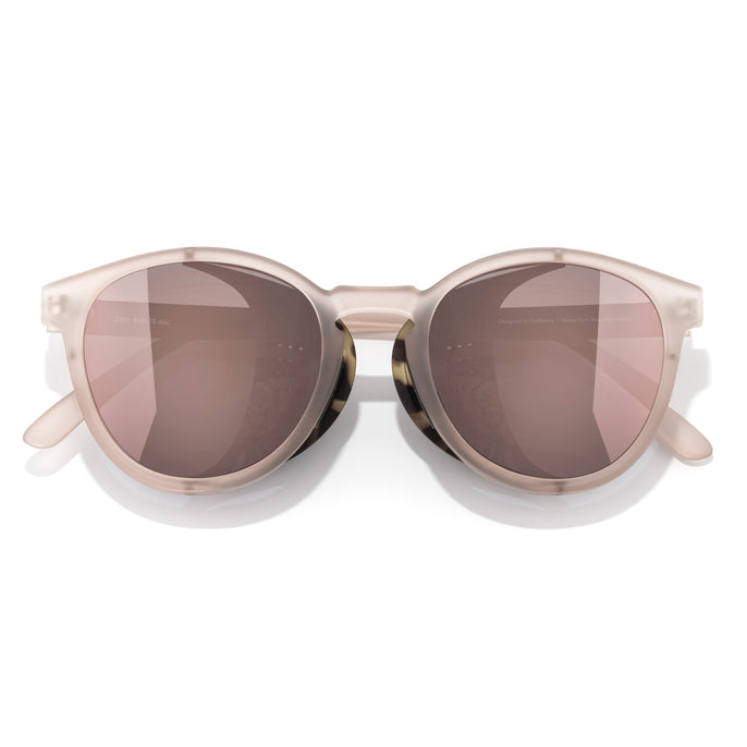 Tera - Stone Alpenglow - Sunglasses with a beige frame and brown lenses on a white background