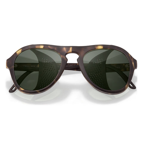 Treeline - Tortoise Forest - Sunglasses with tortoiseshell frame and dark lenses on a white background