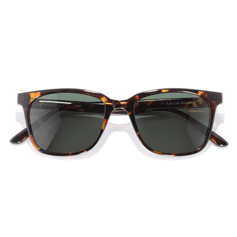 Ventana - Tortoise Forest - Sunglasses with tortoiseshell frame and dark lenses on a white background