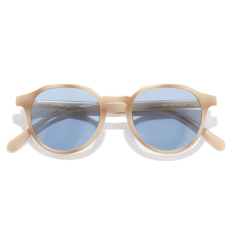 Vallarta - Bone Arctic Lo-Light - Sunglasses with beige and white frame on a white background