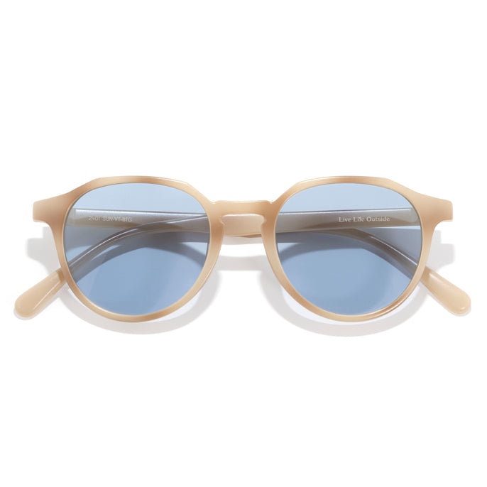 Vallarta - Bone Arctic Lo-Light - Sunglasses with beige and white frame on a white background