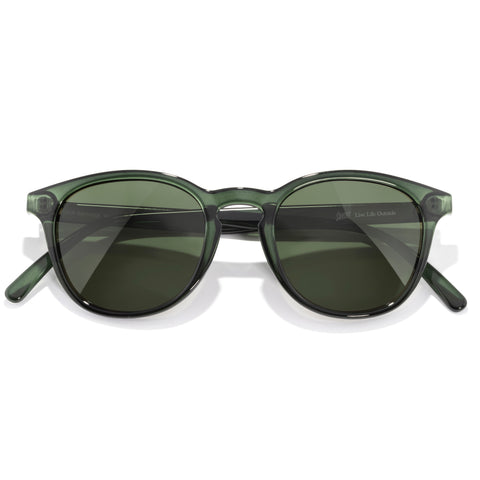 Yuba - Deep Green Forest - Green sunglasses with a white background