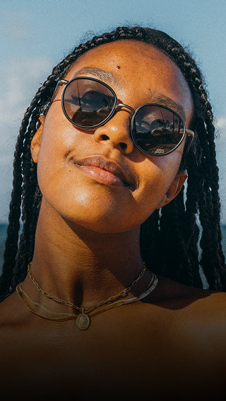 woman wearing baia sunglasses