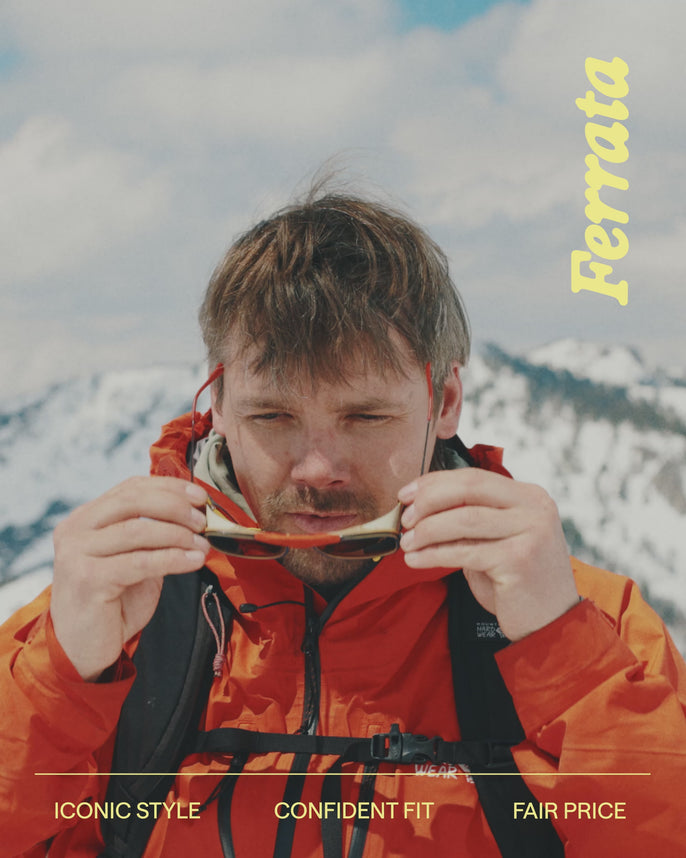 people trying on ferrata, iconic style, confident fit, and fair price