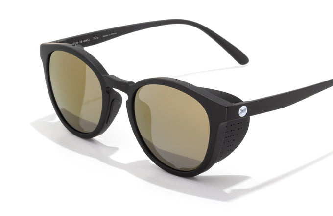 sunski tera black gold three quarter angle