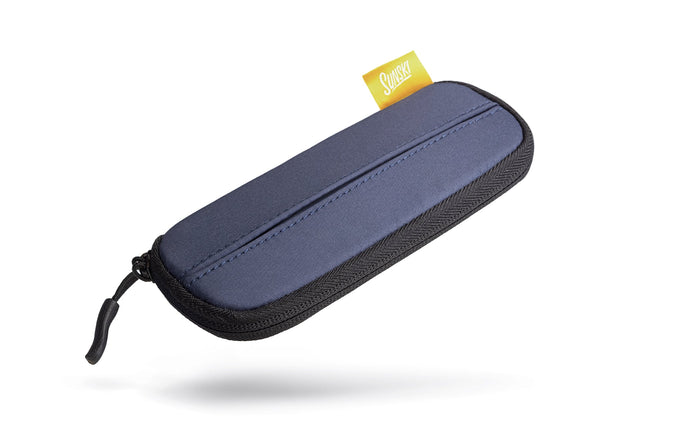 sunski treeline navy silver zipper case