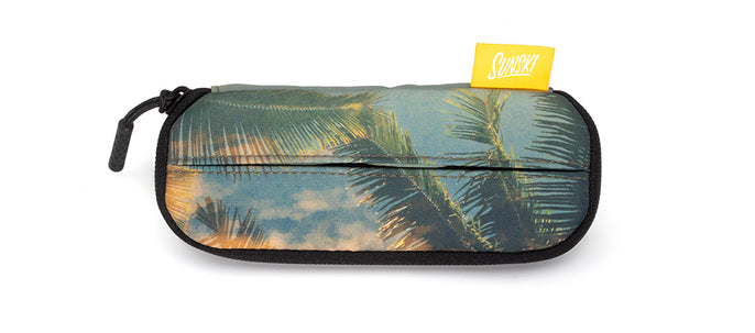 Zipper Case - Surf Palms - sunski zipper case surf palms front angle 