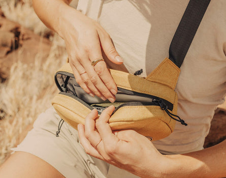 person going through inside of sunski sling