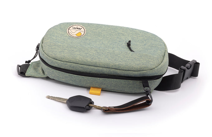 sunski carry sling sage laydown showing key attachement